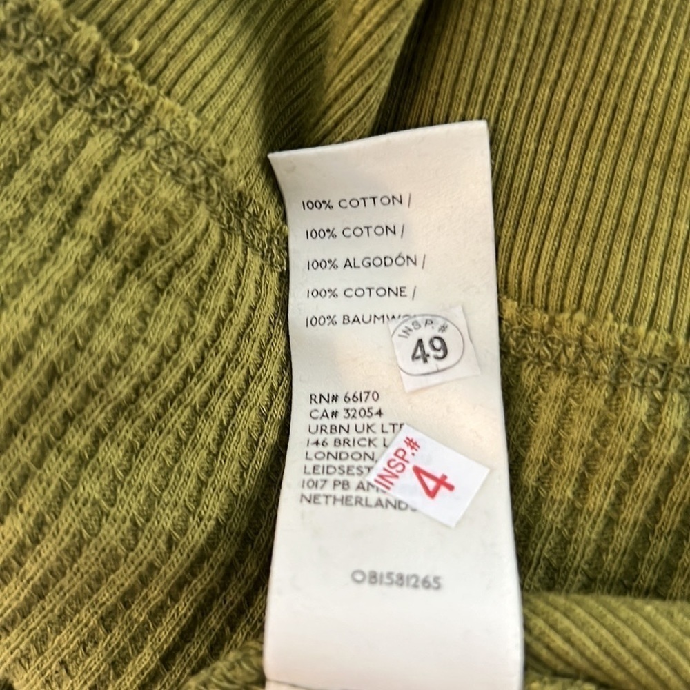 NWT Free People Santa Clara Thermal Top XS Ferngully Green - Picture 4 of 5